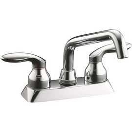KOHLER Coralais 4 in. 2-Handle Low-Arc Bathroom Sink Faucet in Polished Chrome