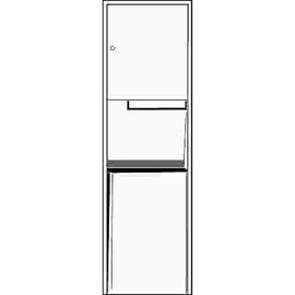 Bradley BRADLEY PAPER TOWEL WASTE RECEPTABLE COMBO UNIT