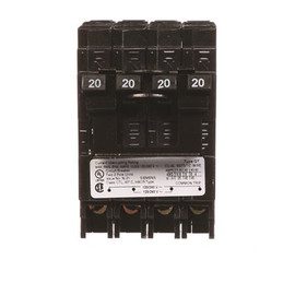 Siemens Quadplex One Outer 20 Amp Double-Pole and One Inner 20 Amp Double-Pole-Circuit Breaker