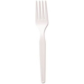 DIXIE Medium Weight Polystyrene Forks in White (1000 Per Case)