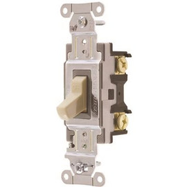 HUBBELL WIRING 15 Amp Single-Pole Hubbell Commercial Specification Grade Toggle Switch, Ivory