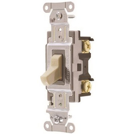 HUBBELL WIRING 15 Amp 3-Way Hubbell Commercial Specification Grade Toggle Switch, Ivory