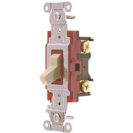 HUBBELL WIRING Pro Series 20 Amp 3-Way Hubbell Toggle Switch, Ivory