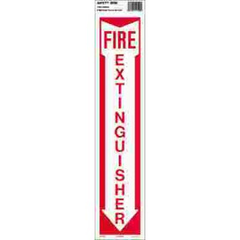 HY-KO 19 in. x 4 in. Hg Photolumin Fire Extinguisher Sign