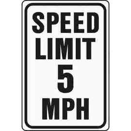 HY-KO 18 in. x 12 in. Aluminum Speed Limit 5 MPH Sign