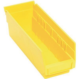 Quantum Storage Systems 4-1/8 in. Economy Shelf Bin, Yellow (20-Pack)