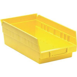 QUANTUM STORAGE SYSTEMS 6-5/8 in. Economy Shelf Bin, Yellow (30-Count)