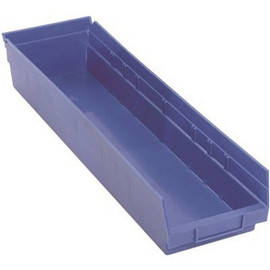 Quantum Storage Systems QSB106BL 6-5/8 in. Economy Shelf Bin, Blue (4-Pack)