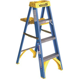 Werner 4 ft. Fiberglass Step Ladder, 250 lbs. Load Capacity Type I Duty Rating