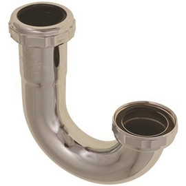 Premier 1-1/4 in. Brass 45-Degree Slip Joint and Flange Direct Elbow, 20-Gauge in Chrome