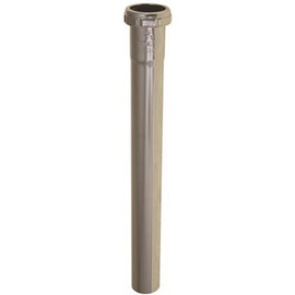 Premier 1-1/4 in. x 12 in. Brass Extension Tube with Slip Joint, Chrome, 22-Gauge