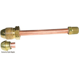 MEC Pigtail - Short Nipple POL x 1/4 in. MNPT, 1/4 in. Tubing, 7/8 in. Nut x 12 in. L