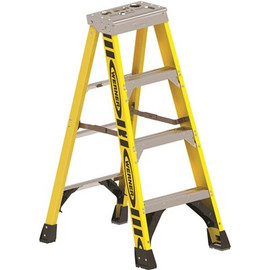Werner 4 ft. Fiberglass Step Ladder with 375 lbs. Load Capacity Type IAA Duty Rating