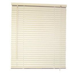 1-INCH PREMIUM METAL AND VINYL MINI BLINDS, ALABASTER, 46X36 IN.