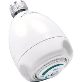 Niagara Conservation Earth 3-Spray 2.7 in. Single Wall Mount Fixed 1.5 GPM Shower Head in White