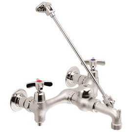 Speakman Commander Service Sink Faucet with Cross Handles in Rough Chrome