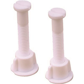 ProPlus 5/16 in. x 2-1/4 in. Bag Toilet Seat Bolts Plastic, White