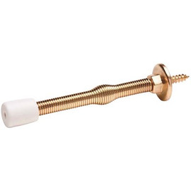 Everbilt 3 in. Bright Brass Light Duty Spring Door Stop