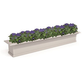 Mayne Yorkshire 72 in. x 12 in. Self Watering White Vinyl Window Box