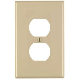 Leviton 1-Gang Ivory Midway Duplex Outlet Nylon Wall Plate (10-Pack)