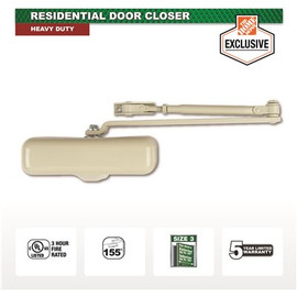 Universal Hardware Heavy-Duty Ivory Residential Door Closer