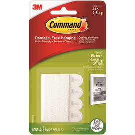 Command 1 lb. Small White Picture Hanging Strips (27-Pack)