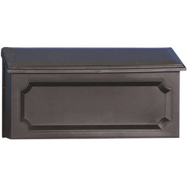 Gibraltar Mailboxes Windsor Black, Small, Plastic, Wall Mount Mailbox