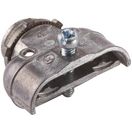 Halex 3/8 in. Flexible Metal Conduit (FMC) Duplex Connector Standard Fitting (25-Box)