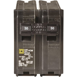 Square D Homeline 30 Amp 2-Pole Circuit Breaker(HOM230CP) Square D Homeline 30 Amp 2-Pole Circuit Breaker(HOM230CP)