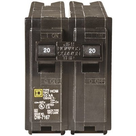 Square D Homeline 20 Amp 2-Pole Circuit Breaker(HOM220CP) Square D Homeline 20 Amp 2-Pole Circuit Breaker(HOM220CP)