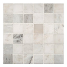 MSI Greecian White Riptide 12 in. x 12 in. Honed Marble Stone Look Floor and Wall Tile (10 sq. ft./Case)