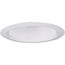 Lithonia Lighting 4 in. Matte White Recessed Incandescent Baffle Shallow Full Reflector Trim