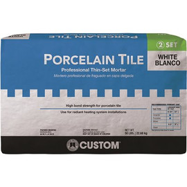 Custom Building Products Porcelain Tile White 50 lb. Fortified Thinset Mortar