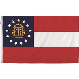 Valley Forge Flag 3 ft. x 5 ft. Nylon Georgia State Flag