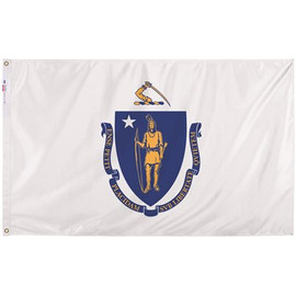 Valley Forge Flag 3 ft. x 5 ft. Nylon Massachusetts State Flag