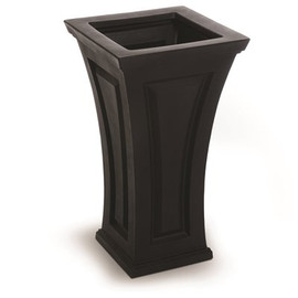 Mayne Cambridge 28 in. Tall Self-Watering Black Polyethylene Planter