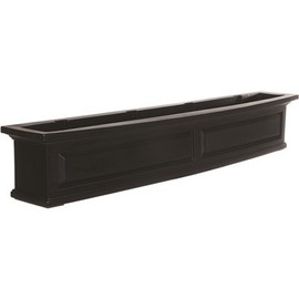 Mayne Nantucket 60 in. x 11.5 in. Self-Watering Black Polyethylene Window Box