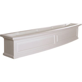 Mayne Nantucket 60 in. x 11.5 in. Self-Watering White Polyethylene Window Box