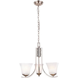 Design House Torino 3-Light Satin Nickel Chandelier