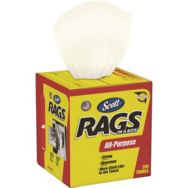 Scott Rags in A Box in White (200-Shop Towels per Box)