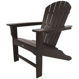 Trex Outdoor Furniture Yacht Club Shellback Charcoal Black Plastic Patio Adirondack Chair