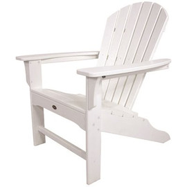 Trex Outdoor Furniture Yacht Club Shellback Classic White Plastic Patio Adirondack Chair
