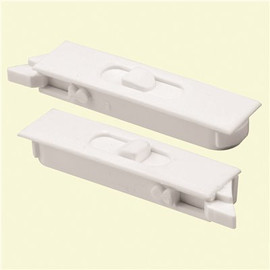 Prime-Line White Plastic Construction spring-loaded Snap-In Tilt Latch Pair