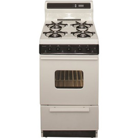 Premier 20 in. 2.42 cu. ft. Freestanding Gas Range in Biscuit