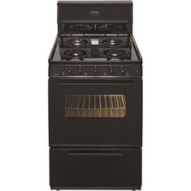 Premier 24 in. 2.97 cu. ft. Freestanding Sealed Burner Spark Ignition Gas Range in Black