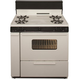 Premier 36 in. 3.91 cu. ft. Freestanding Gas Range in Biscuit