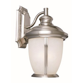 Design House Bristol Satin Nickel Outdoor Wall Lantern Sconce