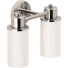 MOEN Iso 13 in. 2-Light Chrome Vanity Light