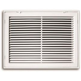 TruAire 14 in. x 30 in. Fixed Bar Return Air Filter Grille, White