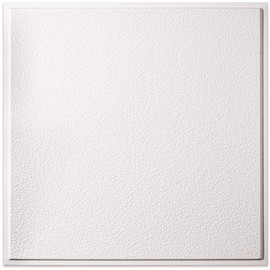 GENESIS 23.75in. X 23.75in. Stucco Pro Revealed Edge Vinyl Lay In White Ceiling Tile (Case of 12)